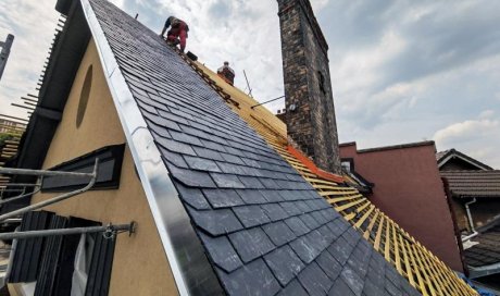 Rénovation de couverture en ardoise à Fontainebleau 